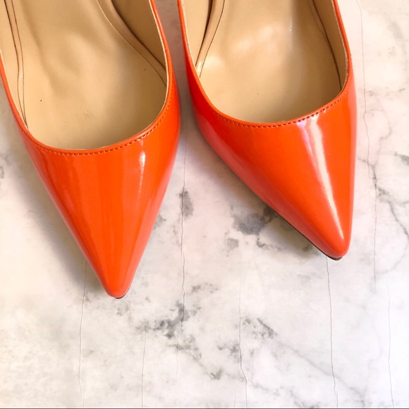 SOLD❤️ Size 9.5 Bright Orange Pump High Heel - Picture 5 of 7